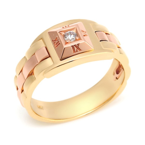 비앤비골드  14K 사각 로마체 여성반지_NAC8887