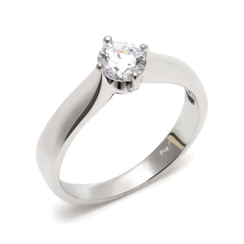 14K 비앤비골드 반지 심플 원큐빅 화이트골드반지 NAR7641 금반지