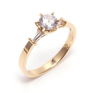 비앤비골드  14K 반지 심플 원큐빅링 여성반지_NAR7868
