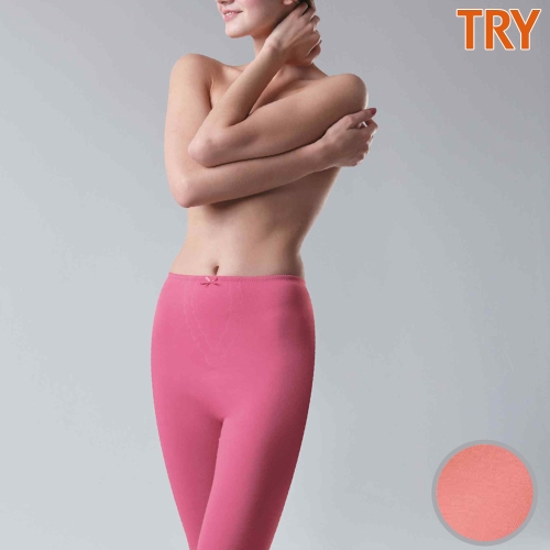 TRY 트라이 보온메리 9부 하의 여성 겨울 내복 내의 보온 삼중직 면 TW9D007