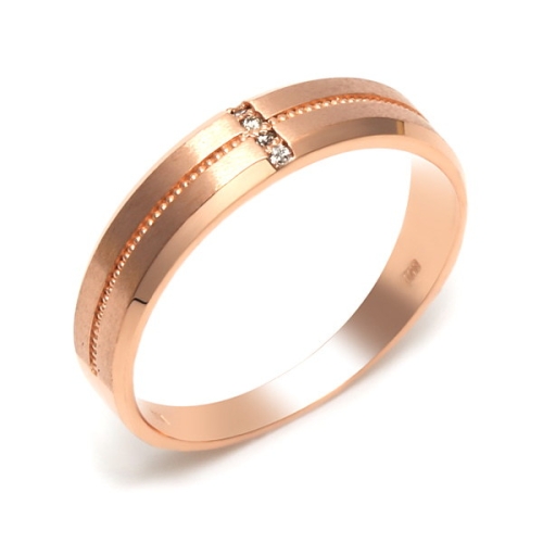 비앤비골드  14K 심플 무광 라인 다이아몬드 반지 NPW25980