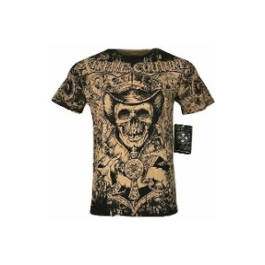  576681 Xtreme Couture Affliction 남자 티셔츠 CONJURING Skull Tattoo Biker..