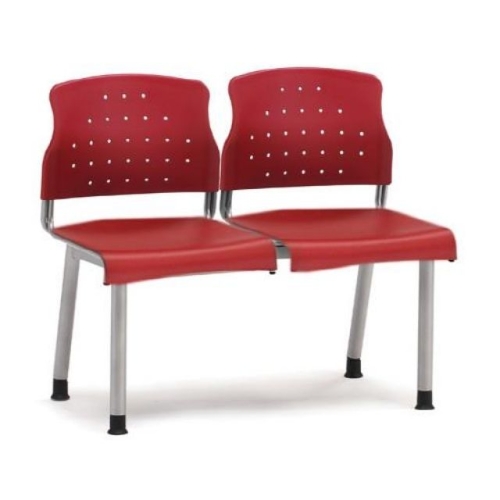 스마트퍼니처  레인보우 3인용 연결의자 블루