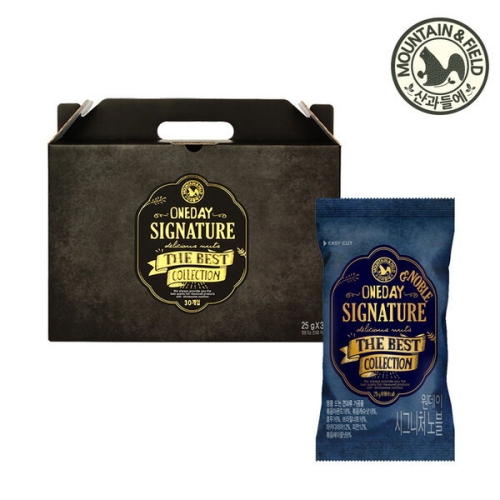 산과들에  프리미엄 한줌견과 원데이 시그니처 노블 선물세트 25g 30개입