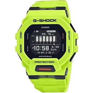 G-SHOCK Mens GBD200 Square Case Watch Hi Viz Green