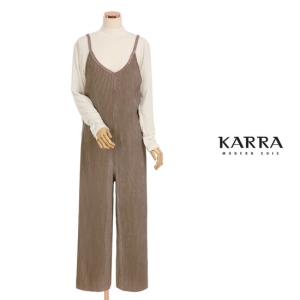 카라 KARRA 골지벨벳와이드점프수트_KB1WOP018Q