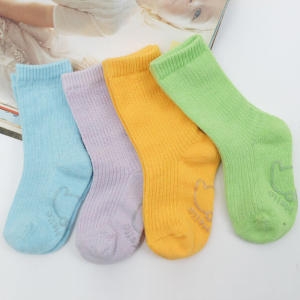 유아동 양말 4족 골지 컬러 중목 어린이 선물