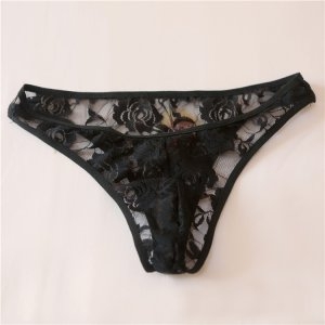 섹시한 속옷 남성 장미 망사 삼각팬티 시스루 야한 남자