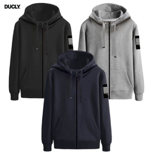 듀클라이 기모 하이넥 후드집업 DU-903