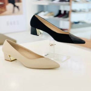 닥스 여성 4cm 블록힐 스틸레토 펌프스 힐 dif124