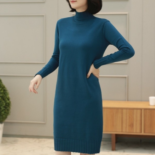 웬디즈갤러리 투오원 반폴라 니트 원피스 DOP101