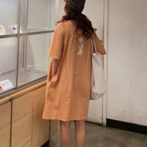 8EB071 데일리 롱 티셔츠 체형커버 캐주얼 티셔츠