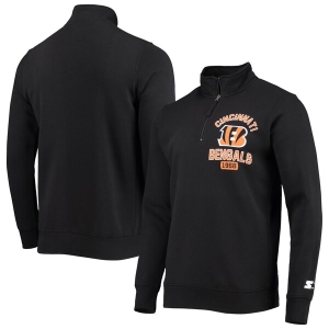  619800 스타터 집업 후드 자켓 Cincinnati Bengals Starter Heisman Quarter-Zip J..