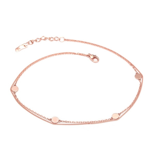 비앤비골드  14K 발찌 동그라미유닛 2줄 체인 발찌 JNA23453