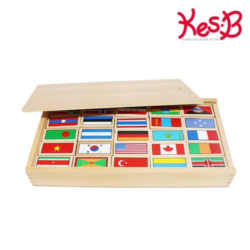 캐스B 튼튼 만국기도미노원목박스 1611