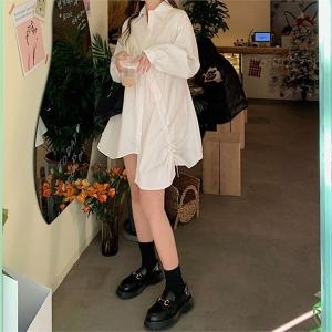   셀러허브_잡화 여자 남방 데이트룩 플리츠 잔주름 쁘띠 드레스 S7593450 상품이미지