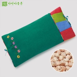 자연마을촌 편백나무 무지개베개 큐브칩 46x25cm