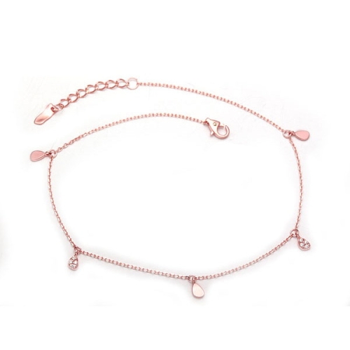 비앤비골드  14K 발찌 심플 물방울참 큐빅 발찌 JNA23106