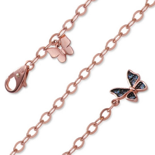 비앤비골드  14K 체인 드롭 나비 런던블루 팔찌 NPB25735