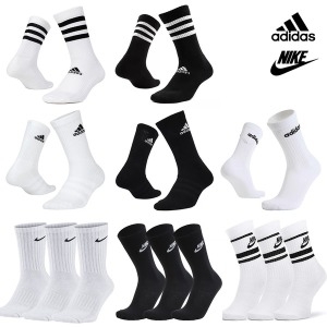 나이키  아디다스 스포츠 양말 러닝 골프 헬스 중목 단목 3P