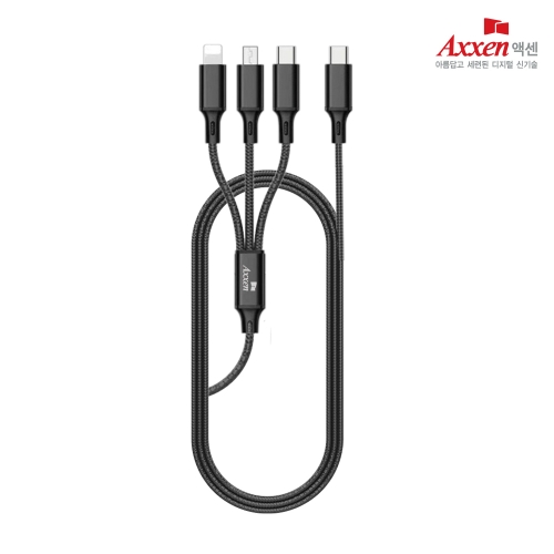 액센  A109 USB-C to 3in1 1.5M 고속충전 케이블