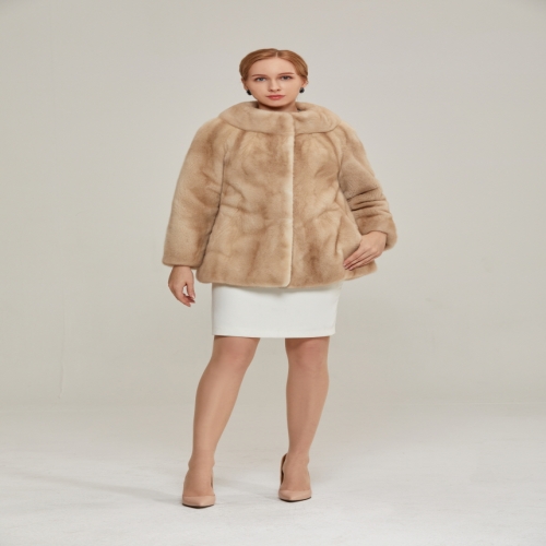 대동모피 여성 휘메일 풀스킨 밍크 하프코트 FPM2641