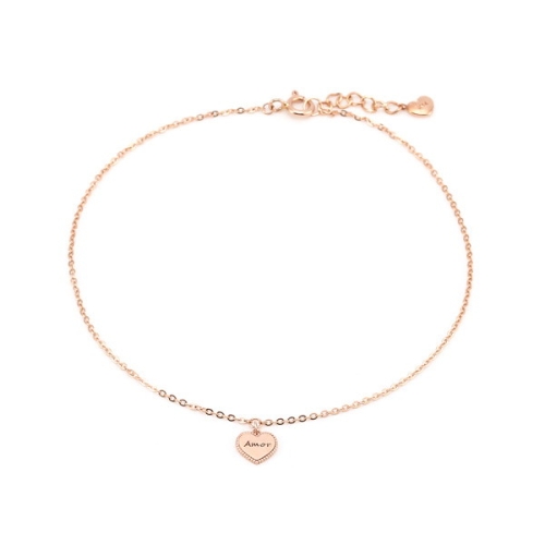 비앤비골드  14K 아모르 하트 참 체인 발찌 JNA27917