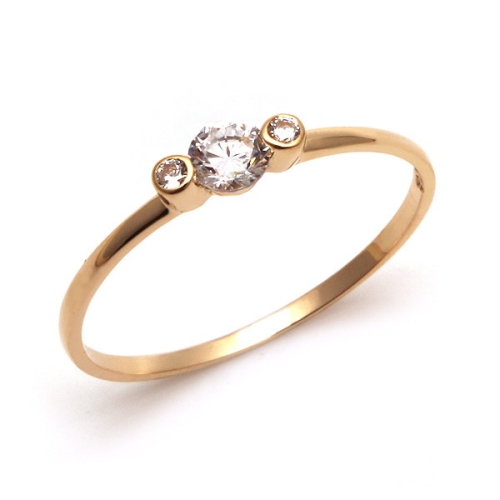 비앤비골드  14K 반지 심플 원큐빅 NPR15659 반지