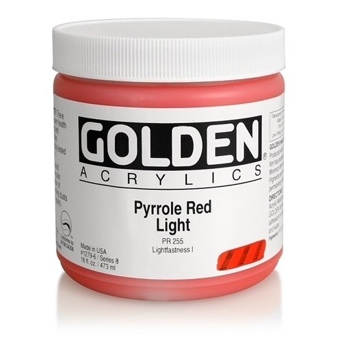 골든  H.B 아크릴릭 물감 473ML S8 Pyrrole Red