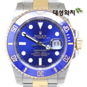 롤렉스 오이스터 퍼페츄얼 서브마리너 데이트 메탈시계_116613LB