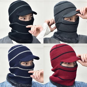 핫템 겨울 니트 기모 복면 캡 털모자 남녀공용 넥워머 다기능 방한모자