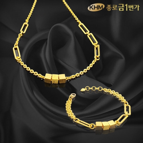 종로금1번가  24K 여자 순금 목걸이 스퀘어클립 37.5g