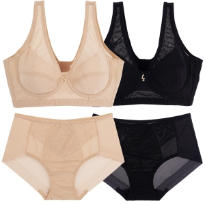 럭센스 1순위 체형보정 5단후크 브라팬티 B컵 lst1085 BE 100B_105