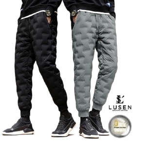 럭스  기타브랜드 남성 아웃도어 방한 덕다운 오리털 조거 팬츠 바지