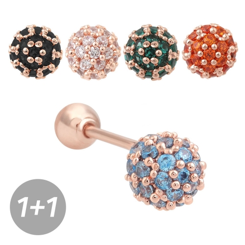 라울스톤  추천 14k 금침 로즈골드 큐빅 미러볼 피어싱+W7B8EFA 품절임박