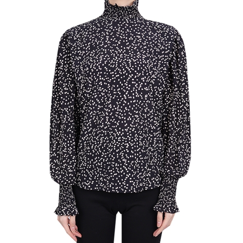 이자벨마랑 에뚜왈 CAMICIA CATCHELL STAMPA NERA CH0628 21A022E BKEC