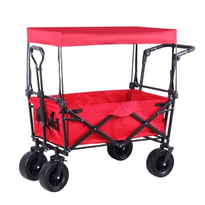 캠핑 트레일러 유아 웨건 소형 카라반 상판 다용도 접이식 카트 캠핑카트 탈착 차양 옵션03