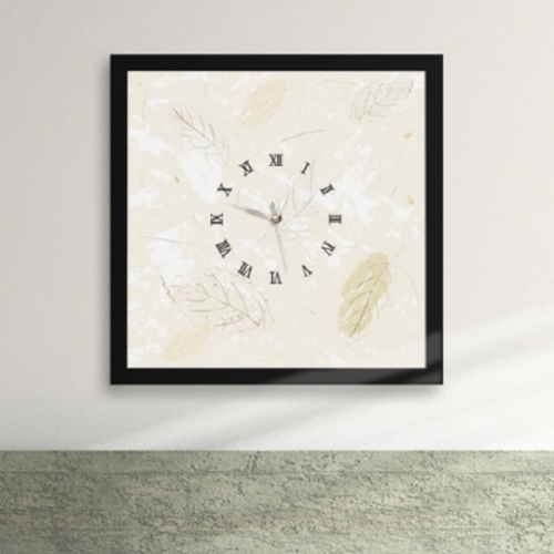 꾸밈  ix095-심플 빈티지 나뭇잎01 액자시계