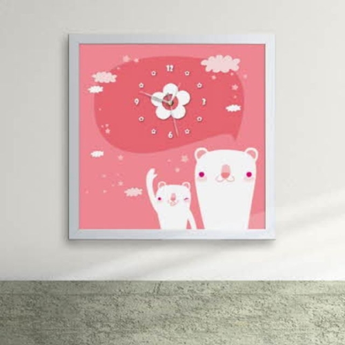 꾸밈  cx149-곰아저씨의 인사 액자시계