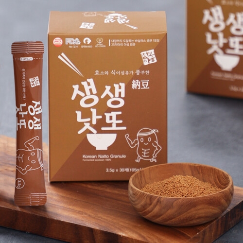 청보마을 프리미엄 발효 생생낫또 백태 3.5g x 60포 2박스