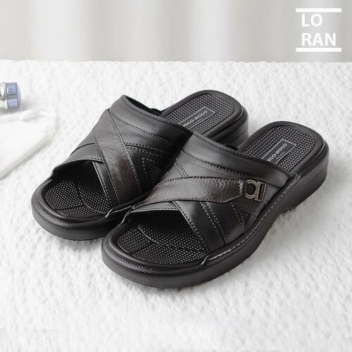 디자이어로즈 레이 20대 30대 남자 버클장식 가죽슬리퍼 MS2107 P073580125