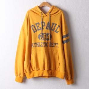 아이우먼 코튼배색후드티셔츠 KYF574M111 빅사이즈