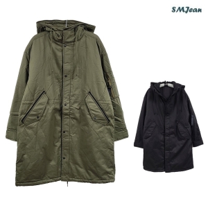 에스엠진 SMJ1143 밀리터리 파카 오버핏 미군 야상 롱파카 코트