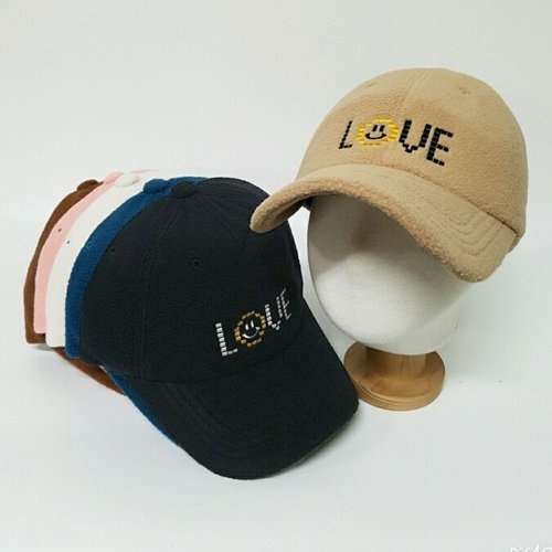 오너클랜 W7D1FFC  플리스 스마일LOVE볼캡8420M