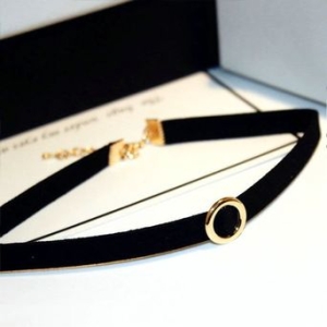 U 스웨이드 싱글라운드 초커-블랙OC_2D48E9