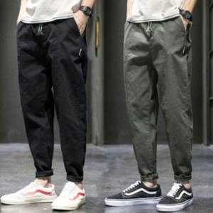 남자팬츠 밴딩슬랙스 롤업스타일 캐주얼팬츠 2컬러 6079647