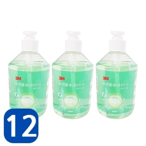 3M 손소독제 500ml X12개 1박스 새니타이저 겔 손세정