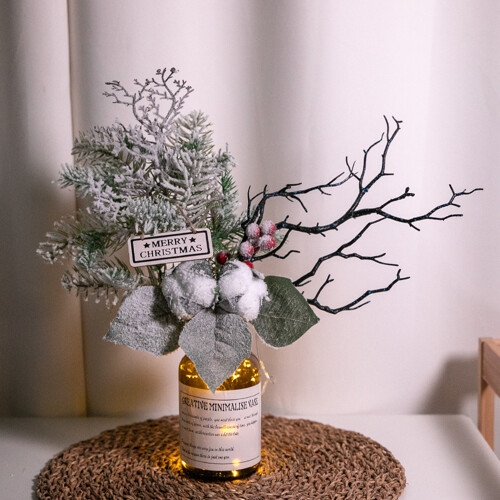 플라워트리  LED 브랜치목화화병set 40cmR 크리스마스 장식 TRFAH