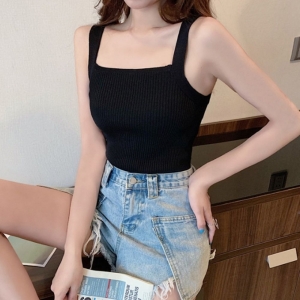 오너클랜 여자 쫀쫀한 니트 기본 디자인 민소매 이너 탑 A00182989 본상품선택 A00182989 블랙_FREE A0018298..