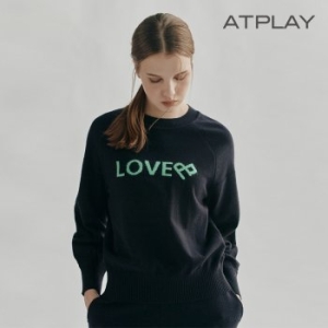 앳플레이 앨리스펑크 착용 ATPLAY LOVE 엠블럼 니트풀오버 T214KSK036_VO